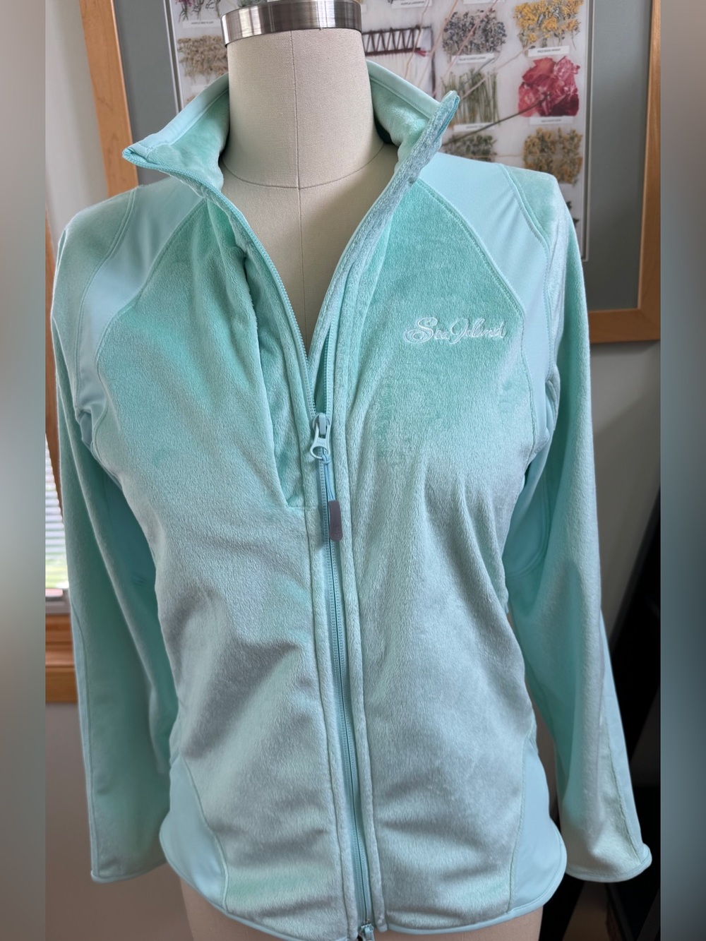 Peter Millar Women’s Golf Aqua Full-Zip Fleece Utility Jacket - Women